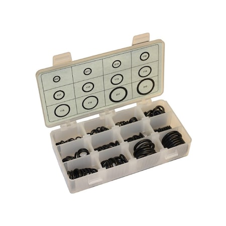Mr O-Ring , AS568 Black 70 Durometer O-Rings, 12 Sizes 200 Pieces KIT-N70-12